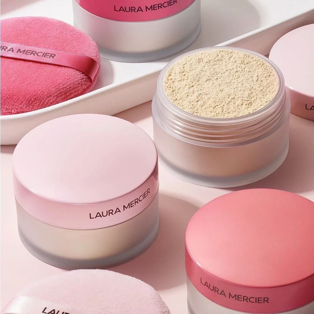 laura mercier💄Blush Pink Full Size Velour Powder Puff *Limited Edition* NEW